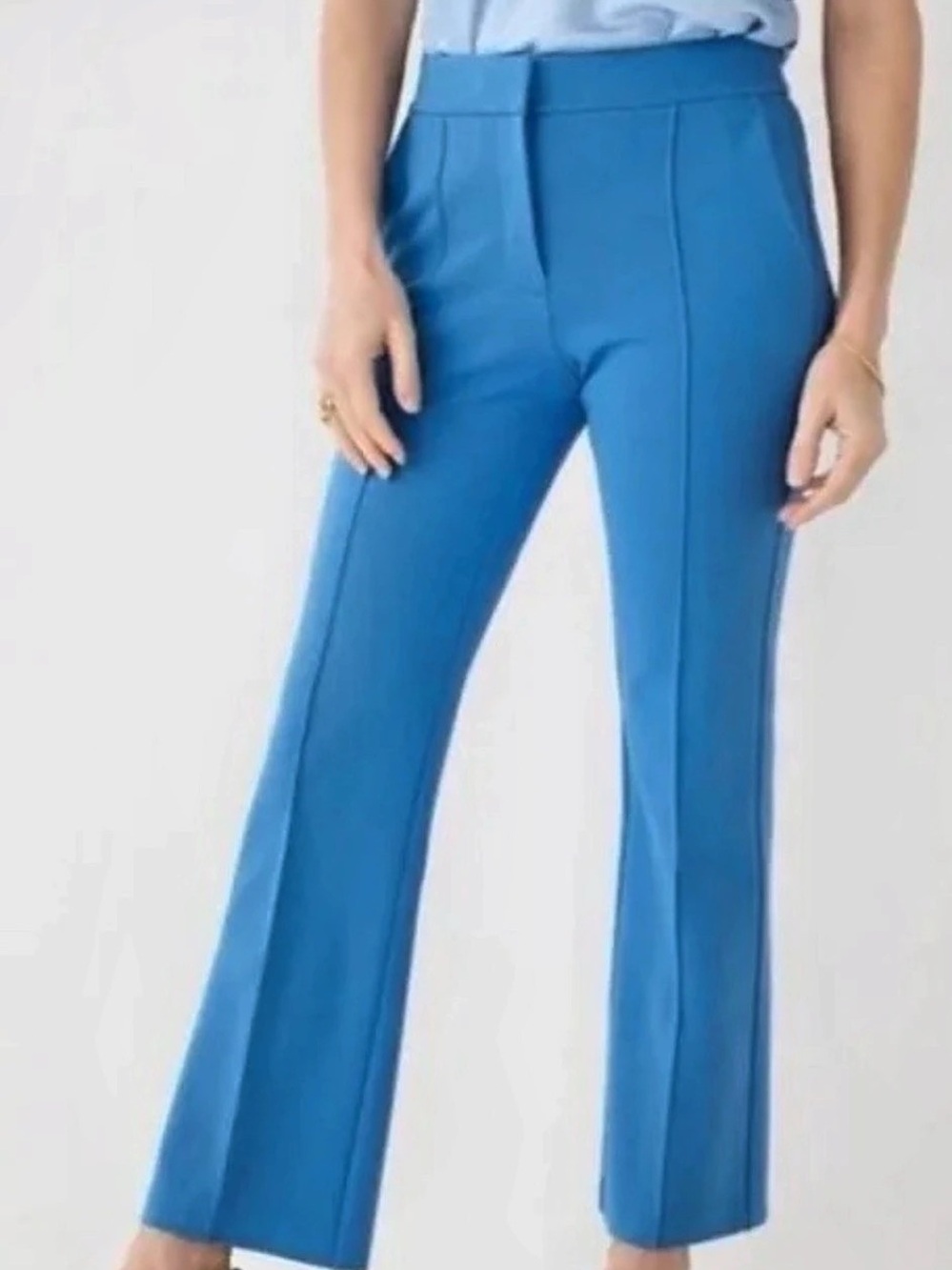 J.Crew Natalia pant in four-season stretch Blue Flare Pants